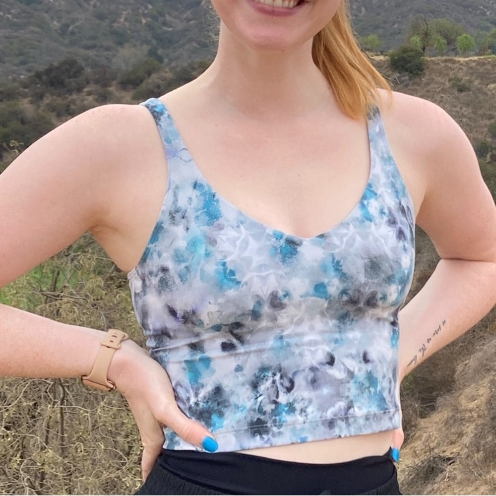 Lululemon Athletica Blue and Gray Tank Top